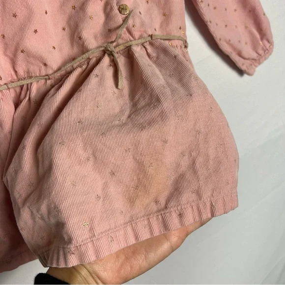 Zara Baby Girl Collections Pink Dress with Starts Long Sleeves Size 2 to 3 years - Picture 6 of 9
